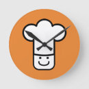 Buscar cocinero relojes de pared Gorra