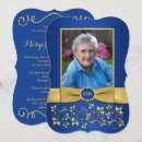 Buscar royal blue and gold invitaciones Azul real y oro