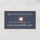 Buscar en forma corazón de tarjetas de visita Negocio