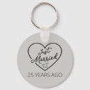 Buscar 25 años llaveros Aniversario de plata