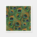 Buscar pavo real servilletas Patrón