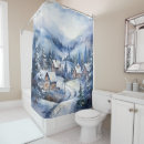 Buscar árbol navidad azul cortinas de baño Rústico