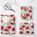 Buscar poppy papel de regalo Rojo