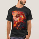 Buscar dragón rojo camisetas Chino