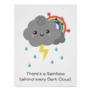 Buscar nube de kawaii posters Lluvia