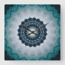 Buscar mandala azul relojes de pared Elegante