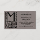 Buscar letra m tarjetas de visita Profesional