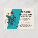 Buscar ciclista tarjetas de visita Retro