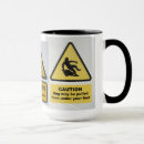 Buscar señal de peligro tazas Advertencia