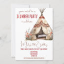 Buscar fiesta del sleepover invitaciones Boho