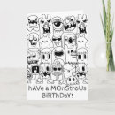 Buscar monstruos graciosos tarjetas General y unisex