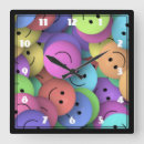 Buscar cara sonriente relojes de pared Feliz