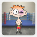 Buscar boxeador cuadradas pegatinas Boxeo