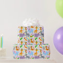 Buscar animales felices papel de regalo Niños