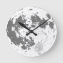 Buscar luna brillante relojes de pared Noche