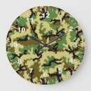 Buscar camuflaje verde relojes de pared Bosque