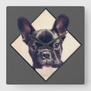 Buscar french bulldog relojes de pared Pet