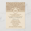 Buscar 40 años de boda aniversario invitaciones Floral