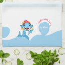 Buscar tiburón paños de cocina Azul