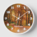 Buscar hojas otoño relojes de pared Follaje