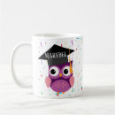 Buscar búho de la graduación tazas Escuela