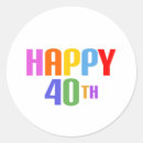 Buscar celebración de 40 años pegatinas Cuarenta