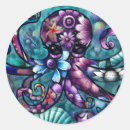 Buscar pulpo pegatinas Azul