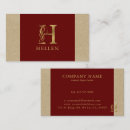 Buscar letra h tarjetas de visita Elegante