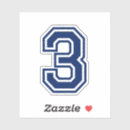 Buscar número tres pegatinas Deporte