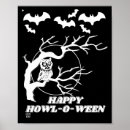 Buscar búho divertido posters Feliz halloween