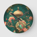 Buscar floral verde relojes de pared Para ellos