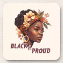 Buscar orgulloso posavasos Negro