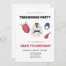 Buscar el taekwondo invitaciones Para niños