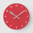 Buscar rojo brillante relojes de pared Elegante