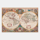 Buscar mapas del mundo antiguos papel de regalo Atlas