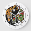 Buscar símbolo yin yang relojes de pared Dragón