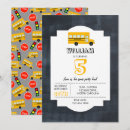 Buscar autobús amarillo invitaciones 5 º camioneta