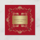 Buscar ornamento floral tarjetas de visita Oro