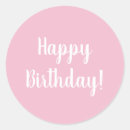 Buscar feliz cumpleaños en rosa pegatinas Elegante