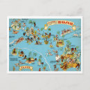 Buscar mapa hawaiano postales Vintage