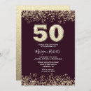 Buscar mens 50th birthday party invitaciones Oro