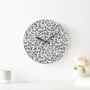 Buscar blanco y negro relojes de pared Para ella