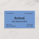 Buscar jubilación tarjetas de visita Divertido