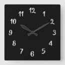 Buscar feng shui relojes de pared Blanco y negro