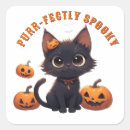 Buscar gato negro de halloween pegatinas Para niños