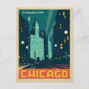 Buscar chicago il postales Vintage