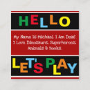 Buscar necesidades especiales tarjetas de visita Niños