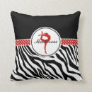 Buscar estampado de zebra cojines Monograma