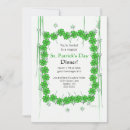 Buscar patrick invitaciones Verde y blanco