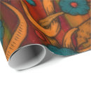 Buscar poppy papel de regalo Turquesa